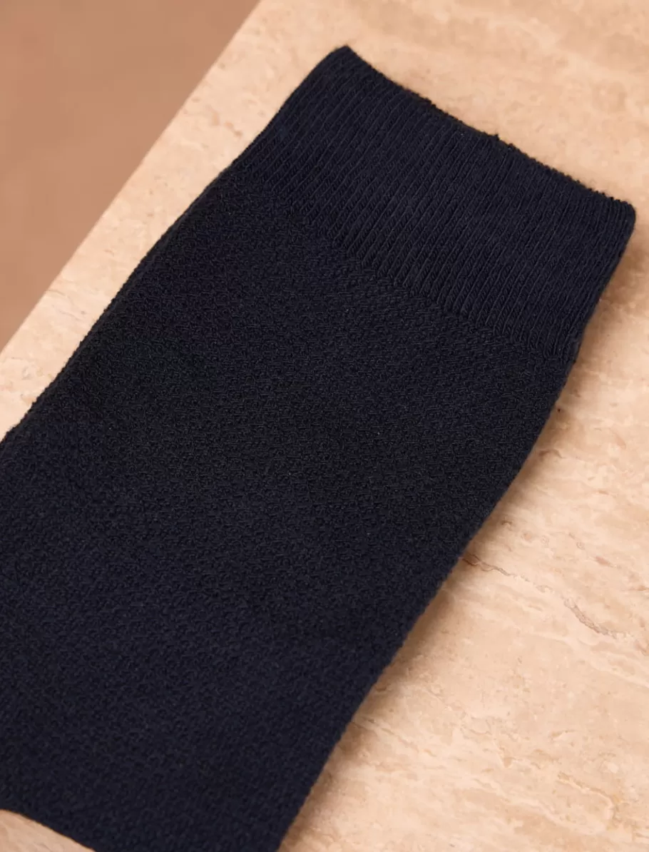 Pied de Biche Chaussettes>Chaussettes nid d'abeille Navy