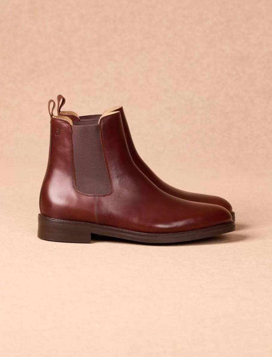 Pied de Biche Boots Et Bottines>Chelsea boot city Bourgogne