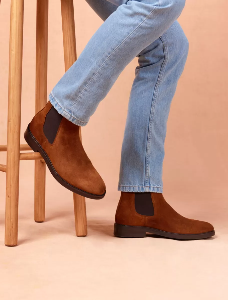 Pied de Biche Boots Et Bottines>Chelsea boot city Tabac