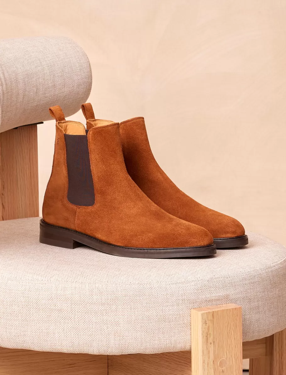 Pied de Biche Boots Et Bottines>Chelsea boot city Tabac