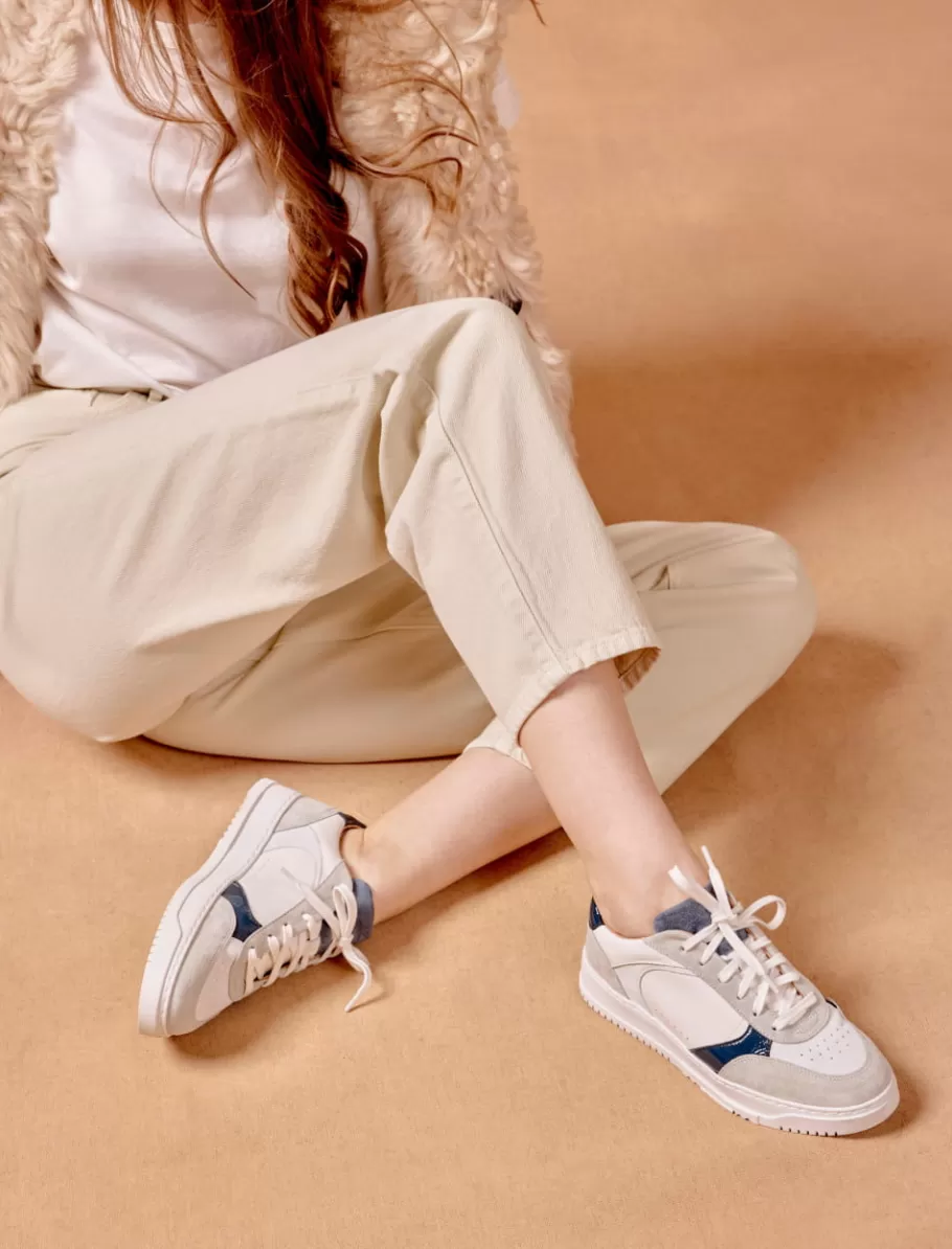 Pied de Biche Sneakers>Mila Blanc-Bleu