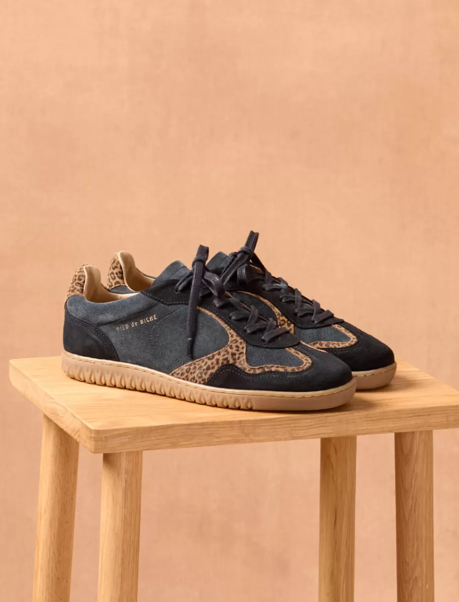 Pied de Biche Sneakers>Romy Noir-leopard